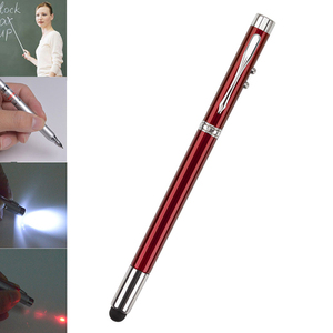 Torcia a LED con puntatore laser 5 in 1 Multi-funzione penne stilo scrivere penna a sfera Laser puntatore rosso Stretch pointer - Product Image 1