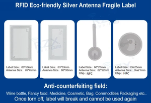 สติกเกอร์ NFC ป้องกันการปลอมแปลง ISO 14443A/ISO 15693 สีขาว แบบมีกาวในตัว ป้องกันการงัดแงะ ฉลาก <span class=keywords><strong>RFID</strong></span> NFC - Product Image 2