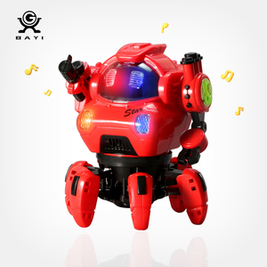 スター警察おもちゃのロボット6本の脚デザイン歌うとダンス電気六脚ロボット光と音楽の少年少女の玩具ギフト - Product Image 1