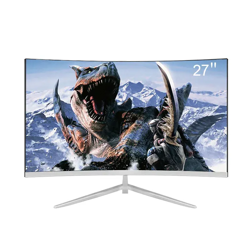 Phổ biến Sản phẩm mới 1080P 165Hz 27 inch Máy tính để bàn máy tính màn hình cong trò chơi PC màn hình trắng