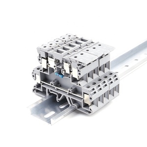 UKJ-4/2-2RDE de dos niveles, doble capa, alimentación eléctrica a través del Panel de instalación, fusible de tornillo, carril Din, bloque de terminales - Product Image 1