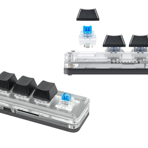 Nuevo 12-teclado RGB perilla personalizada Mini teclado para juegos interfaz USB programación de macros mecánica copia pegar Hotswap características