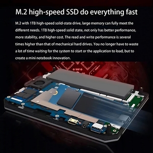 A7小型ラップトップ7インチHD IPSタッチスクリーンハンドヘルドコンピュータ16GB RAM Celeron N100クアッドコアWindows 11ポケットPCミニノートパソコン - Product Image 4