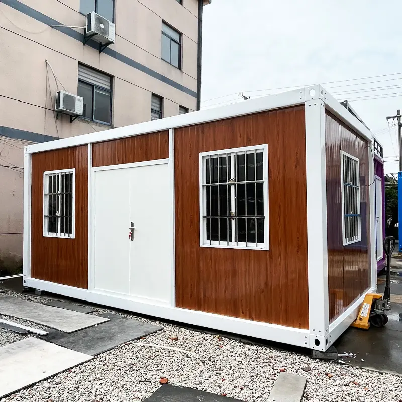 Rumah pabrikan transportasi grosir murah rumah pabrik pabrik pemasangan Cepat rumah kecil 1 Kamar Tidur 20ft disesuaikan