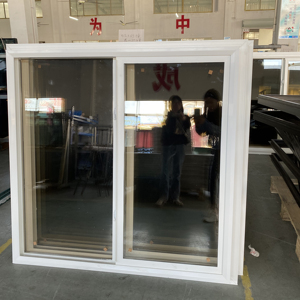 Hotian Classic Upvc Single Sliding <strong>Window</strong> with Grid Customized Size and Function Manufacturer Vinyl Fiberglass Screen
