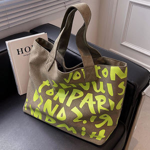 Biểu Tượng Tùy Chỉnh Thân Thiện Với Môi Quá Khổ Canvas Tote Túi Với Bông Xử Lý Tái Sử Dụng Bãi Biển Siêu Thị Sử Dụng Có Chữ Mô Hình - Product Image 1