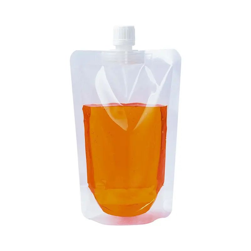 O plástico claro por atacado levanta-se o saco descartável laminado plástico do malote do saco da bebida do suco/água/malote líquido do suco