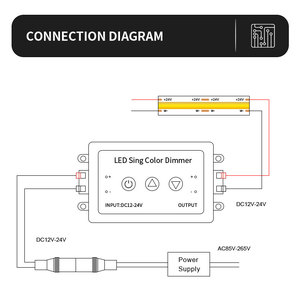 LEDライトストリップLEDコントローラと11キーリモート接続ディマースイッチコントローラ - Product Image 2