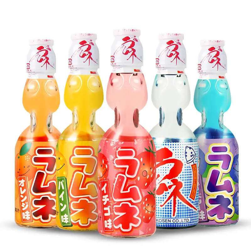 Marcas japonesas de bebidas carbonizadas, bebidas con sabor a fruta, refrescos, a la venta