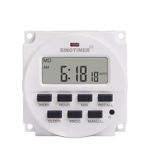 SINO TIMER TM618 Timer-Schalter 12VDC/AC-Anzeige 7 Tage wöchentlich programmier bar 24 Stunden Digitaler elektrischer Timer-Schalter mit automatischem Tor - Product Image 3