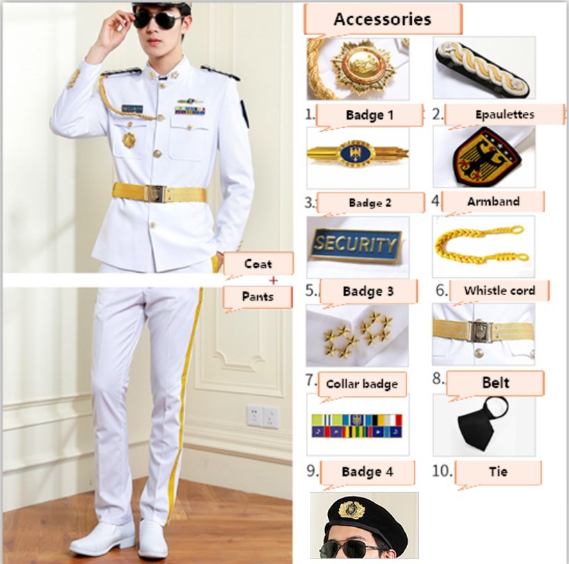 Manteau+Pantalon+Béret+Épaulettes 1+9 accessoires