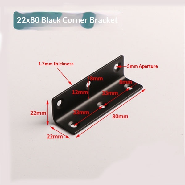 Black 22mm * 80mm