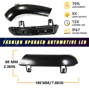VW GOLF 5 GTI için 2 adet V MK5 Jetta Passat B5.5 B6 Sharan Superb EOS dinamik LED sinyal lambası yan kanat ayna göstergesi - Product Image 3