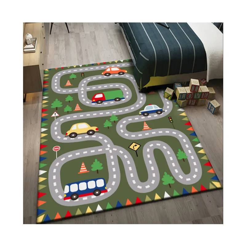 Tapis de jeu d'éducation pour enfants, tapis de circulation de ville amusant, apprentissage précoce