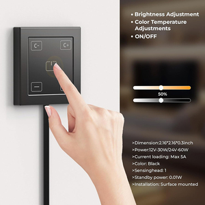 Interruptor de atenuación con sensor táctil para luces LED y de gabinete: PIR sensor de movimiento, control de espejo, detección humana, encendido/apagado automático - Product Image 2
