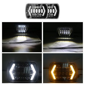 LED車のヘッドライトホワイトイエロー2色オフロードDRL 12Vターンシグナルライト - Product Image 3