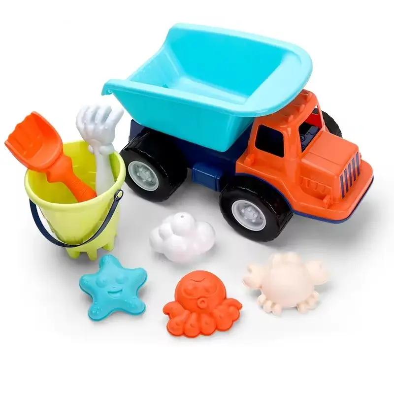 مبيعات بالجملة لعبة شاطئ للأطفال خارجية للصيف قالب شاطئ دلو لعب شاطئ لعبة سيارة