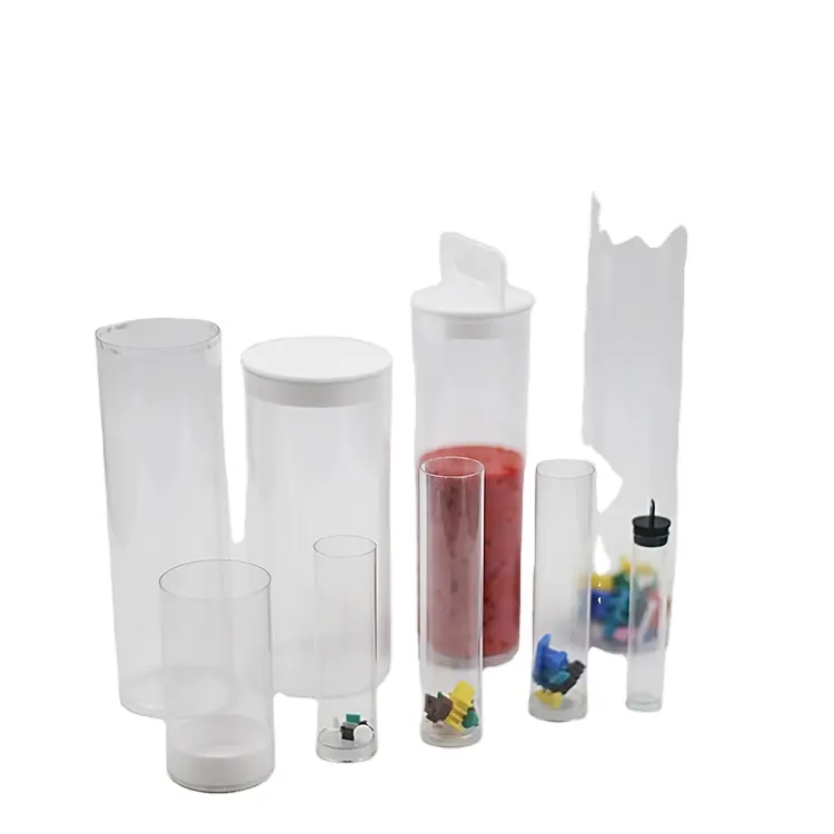 Hot Sell Hard Transparent Pvc Pipe Clear Plastic TubeためGifts Packing、Round Clear Packing Tube