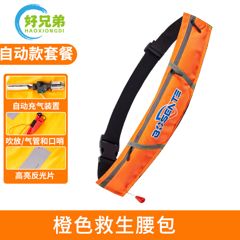 Modèle automatique orange à trois fermetures éclair