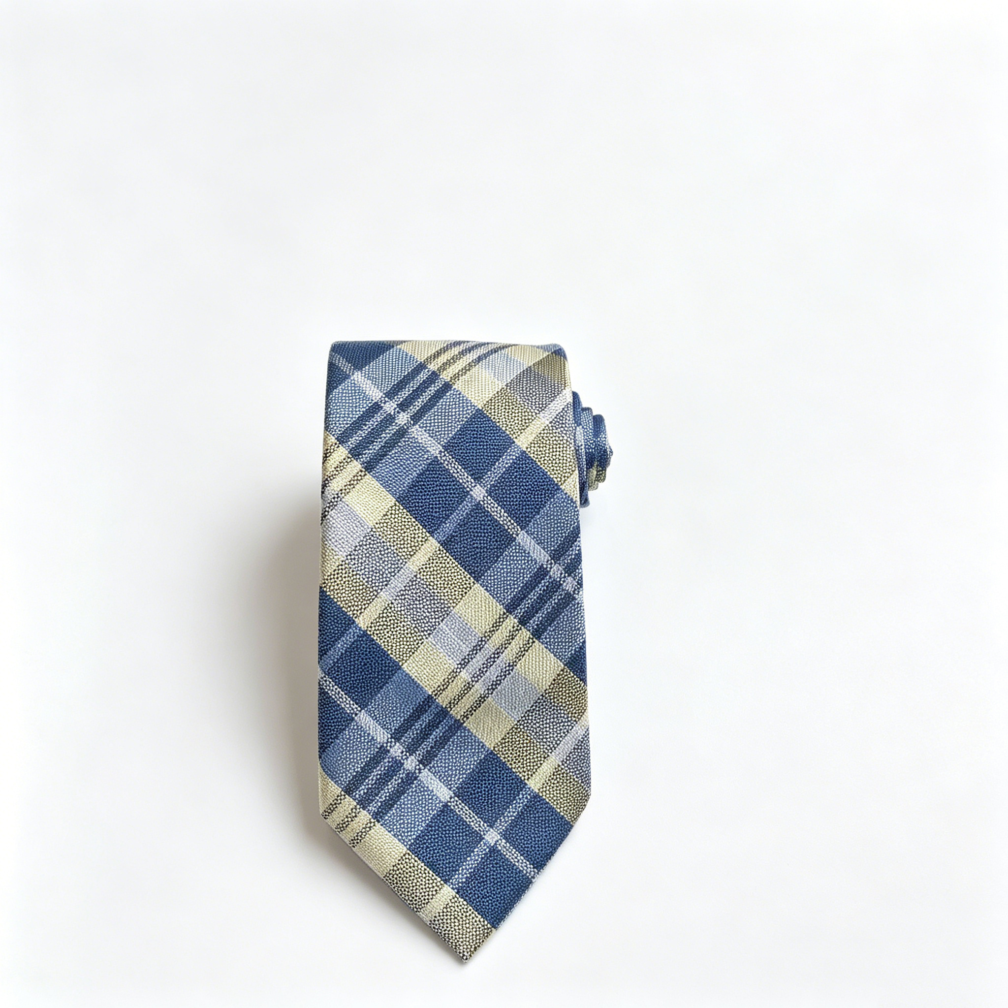 Navy & Beige Tartan