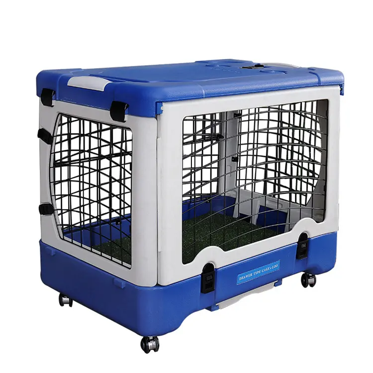 Custom jaulas para perros outdoor plastica portatile pieghevole heavy duty cane pieghevole cassa da viaggio gabbie per animali gabbia per cani gatto