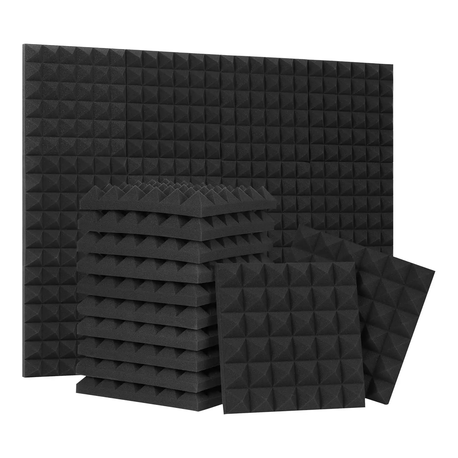 Высокая плотность Звукоизоляционная пенная пирамидальная акустическая пенная панель для студии