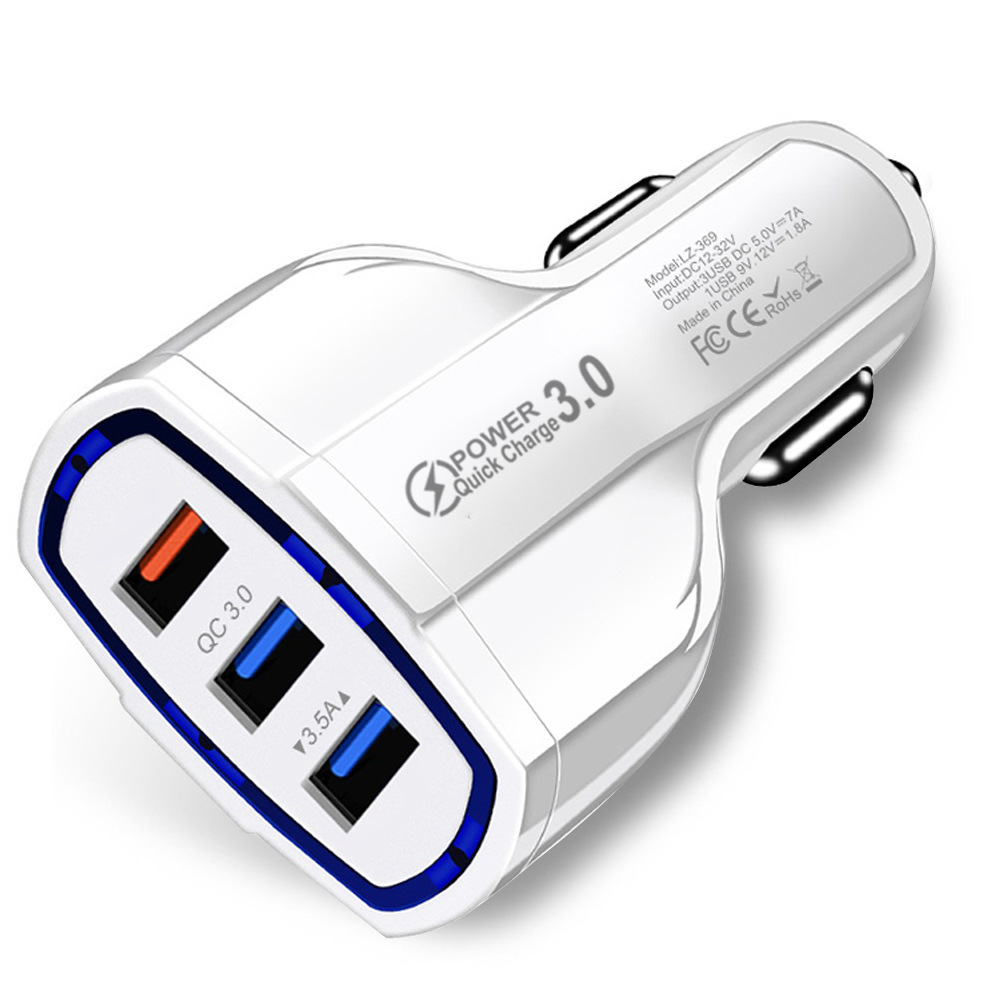 Caricabatterie rapido 4 porte qc3.0 Bianco