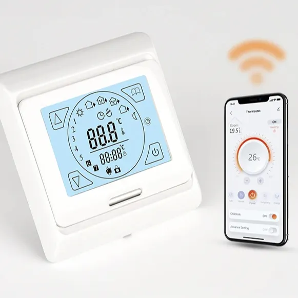 Tuya thông minh Wifi nhiệt với màn hình LCD điều khiển nhiệt độ điều khiển cho nhà dưới sàn sưởi ấm