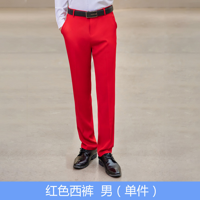 Red men's trousers