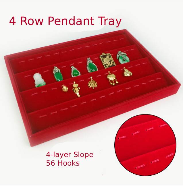 Rouge (Plateau à pendentif 4 couches en velours)