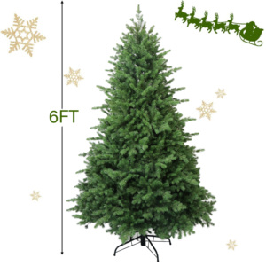 韓国スタイルのクリスマスツリー、ヒンジ付き人工フルPeクリスマスツリー、トウヒ100% PEクリスマスツリー休日の装飾 - Product Image 4