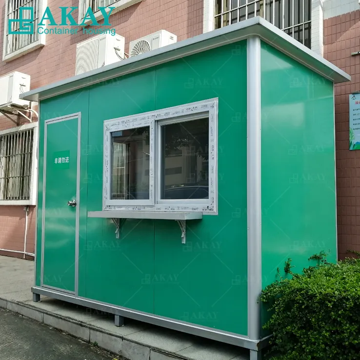 Economic Prefabricated Toll Booth Tool Room Security Parking Ticket Booth Outdoor Sentry Box