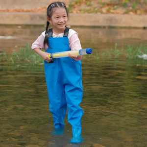 GUYISA รองเท้าบูทกันฝนสำหรับเด็ก, รองเท้ากันฝนสำหรับเด็กกันน้ำน้ำหนักเบากันลื่นใช้ซ้ำได้ - Product Image 3