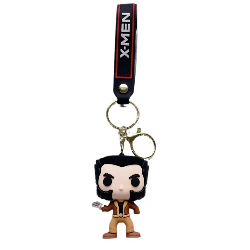 Sobre 1000 modelos 3D Cartoon anime japonês, filme americano personagem chaveiro macio PVC borracha Keychain