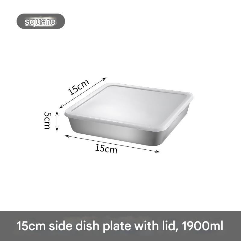 Plata-15*15*5.0CM+Tapa de conservación