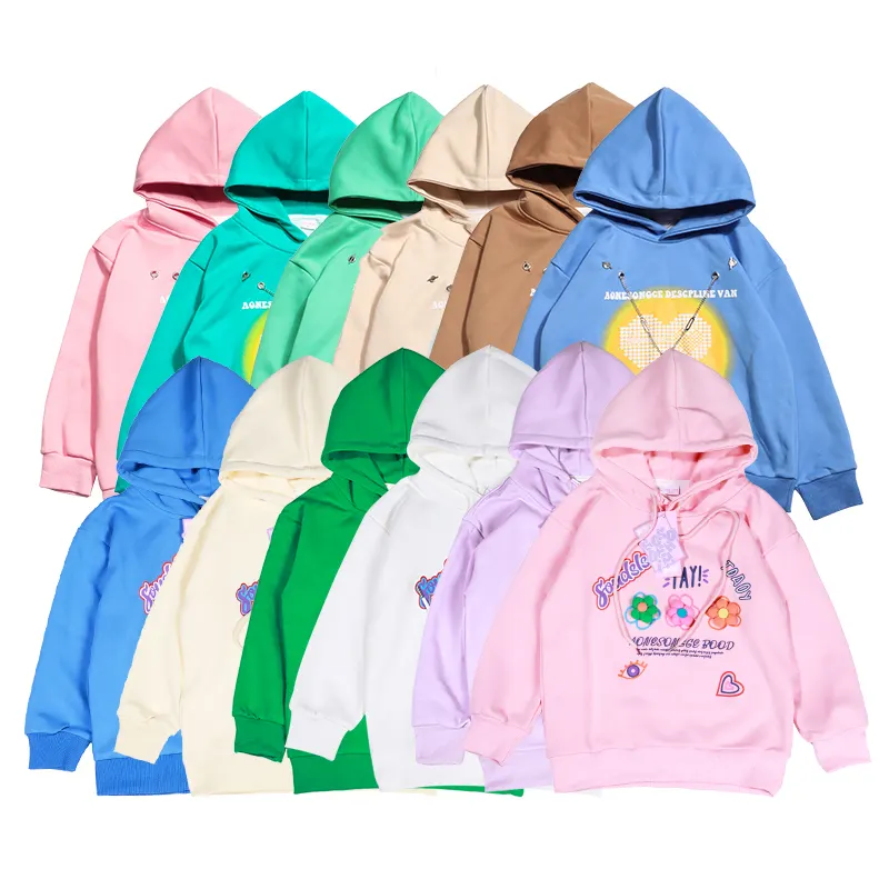 Made in China Kinder kleidung Quarter Pullover Cotton Hoodies Kinder tragen Mädchen Hoodies Trainings anzug Marke Hoodies für Mädchen