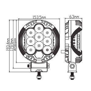 ECE R112,ECE R7,EMC R10,10-30V,IP67,6000k,high Beam,7&quot; <strong>75w</strong> <strong>LED</strong> Driving with Customized LOGO - Product Image 4