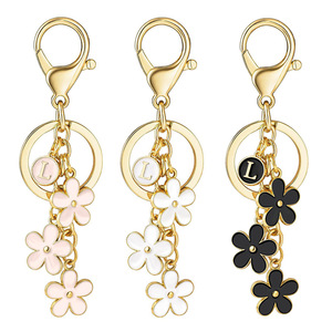 ハンドバッグバックパック用キーキーキーキーキーキーキーのピンクの花の魅力