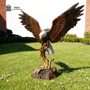 Trevi Nghệ Thuật Chất Lượng Cao Biệt Thự Trang Trí Nội Thất Sân Vườn Đúc Kim Loại Động Vật Chim Điêu Khắc Lớn Bằng Đồng Bay Hói Đại Bàng Tượng - Product Image 2