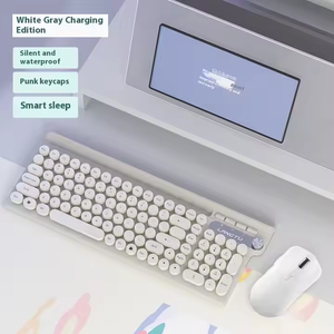 Cooig compras en línea Langtu LT500 inalámbrico 2,4G Punk teclado ratón Combo carga silenciosa ordenador portátil Oficina - Product Image 5