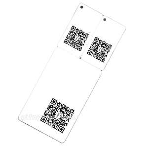 Tarjeta de PVC resistente al agua/etiqueta clave código QR único NFC RFID interfaz de comunicación NTAG213 Chip 13,56 MHz ISO 25mm USO COMERCIAL