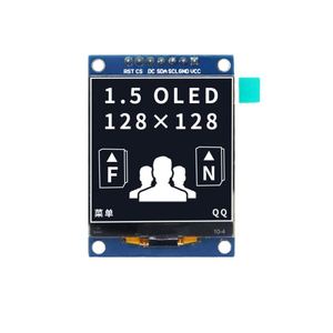 1,5 Zoll OLED-Display-Modul 1,50 Zoll OLED-Modul 128 * 128 Punkt-Matrix SH1107 quadratischer Bildschirm 7-Pin-SPI
