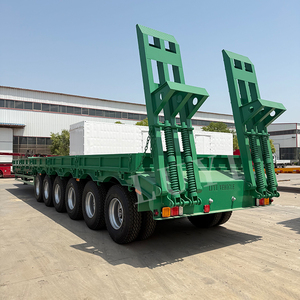 6轴可伸展低床半挂车，带德国车轴和机械坡道，容量40-80吨 - Product Image 2