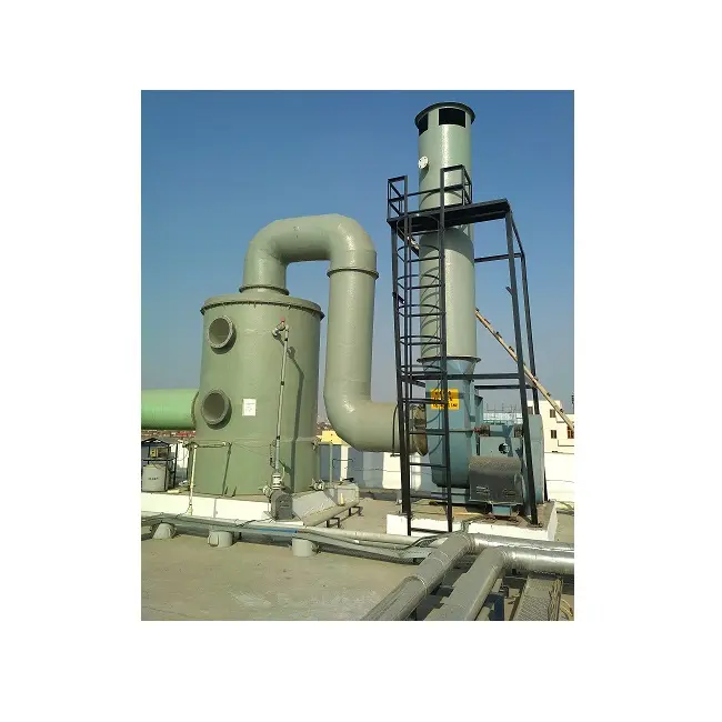 Columna de adsorción del depurador de gases residuales Torre de purificación Frp Colector de polvo húmedo del depurador de gases industriales de la India