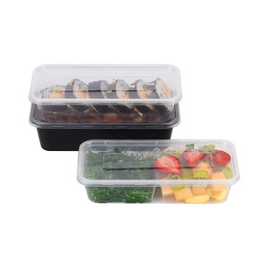 ODM/OEM食品级矩形包装容器盒托盘隔间一次性塑料寿司盒，带透明盖子 - Product Image 6
