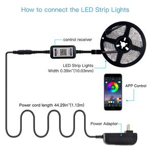 DC5.5 Duco Strip <strong>LED</strong> Music Light BT <strong>Controller</strong> RGB Music Strip Light MIC Mode 1600 Million Colors 6A <strong>Output</strong> Manual <strong>DMX</strong> DC5V -24V - Product Image 6