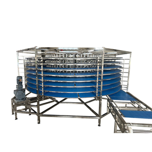 Modular Belt Multi-layer Spiral Cooling Tower Conveyor for Cheesecake Bakery Dough Toast Bread Pizza Cake Biscuit