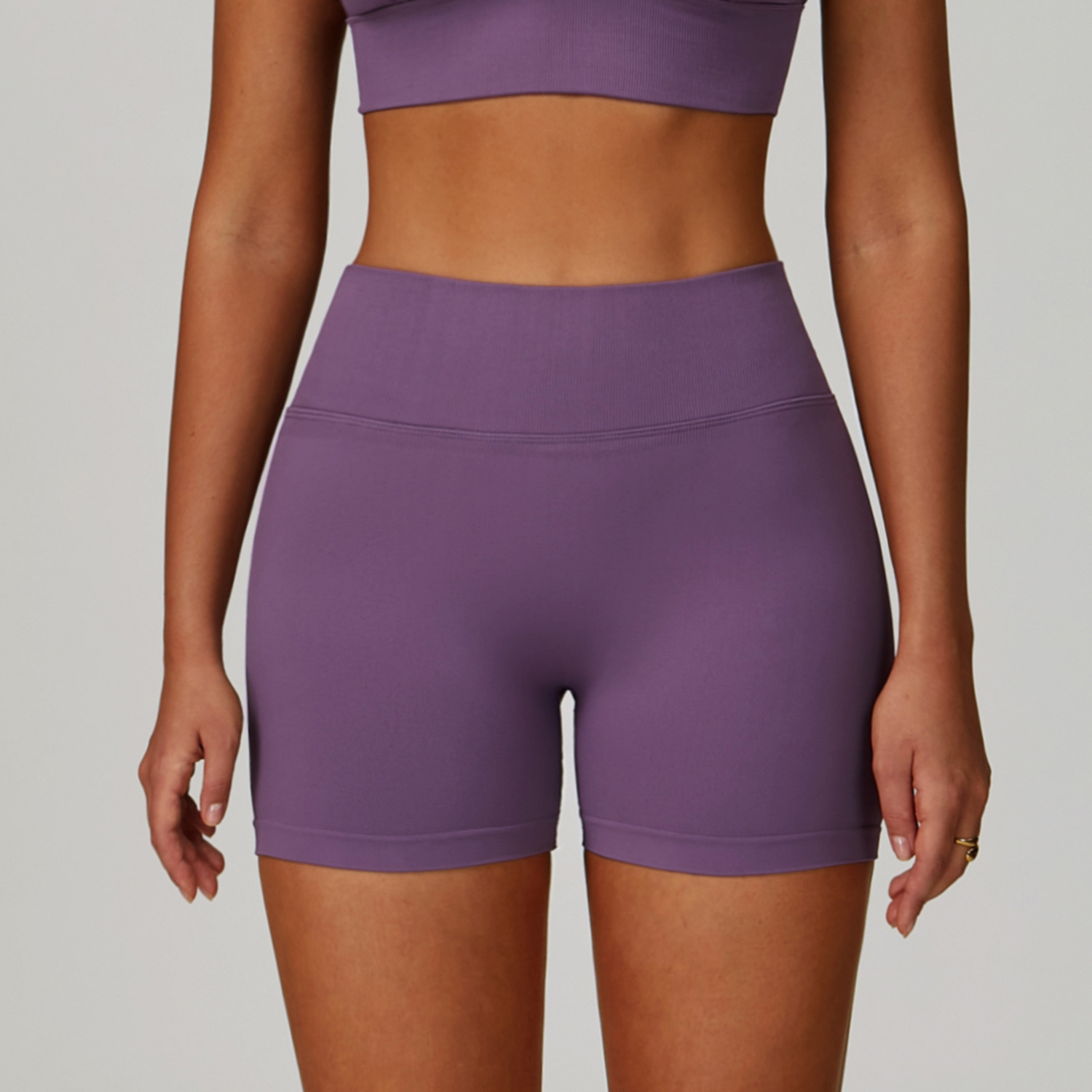misty purple shorts