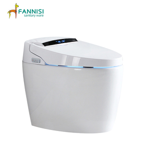 โถสุขภัณฑ์อัตโนมัติหนึ่งชิ้น WC ระบบเซ็นเซอร์สัมผัสเท้าไฟฟ้าสำหรับห้องสุขาอัจฉริยะที่นั่งทำความร้อนอัจฉริยะ - Product Image 1