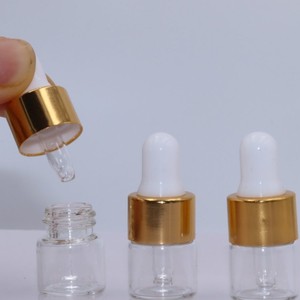 1毫升2毫升5毫升样品容器液体瓶可填充小型迷你玻璃滴管瓶，化妆品精油小瓶 - Product Image 3